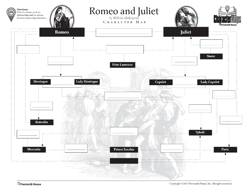 Romeo And Juliet Free Character Map Prestwick House   Map Romeo Juliet Thumb 